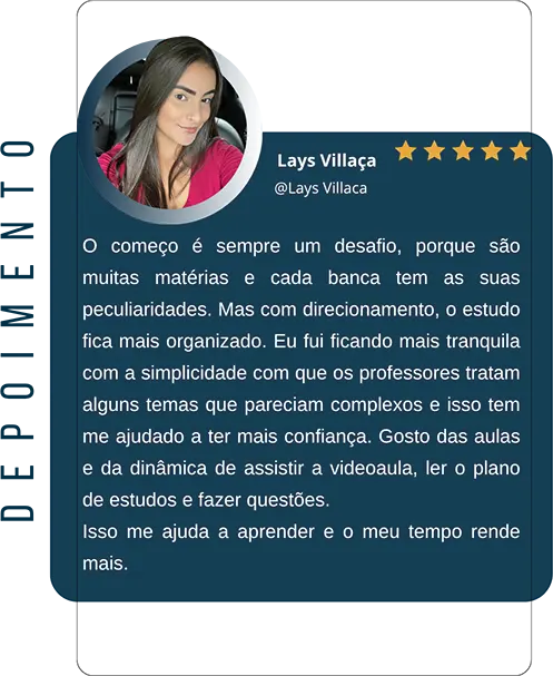 depoimento - lays villaça